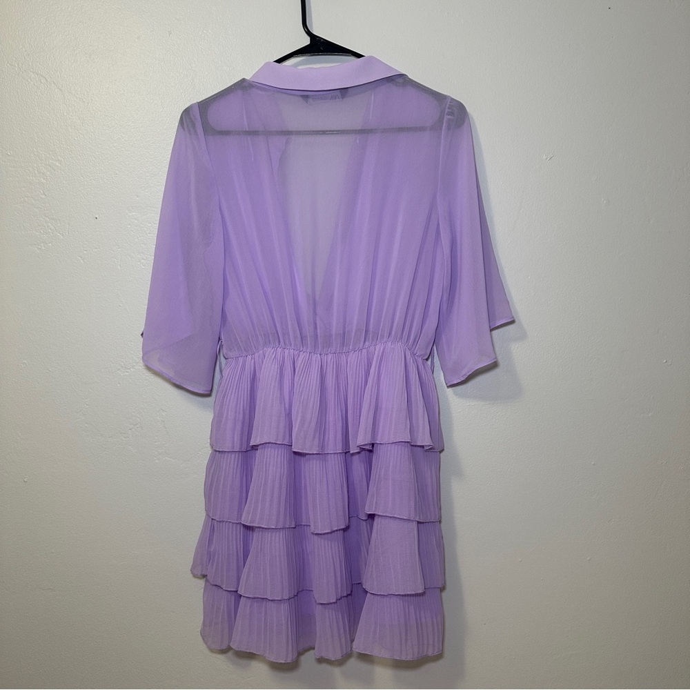 Zara Lavender Layered Mini Dress - Picture 5 of 6